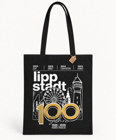 100 Jahre Herbstwoche - Fairtrade Tragetasche schwarz